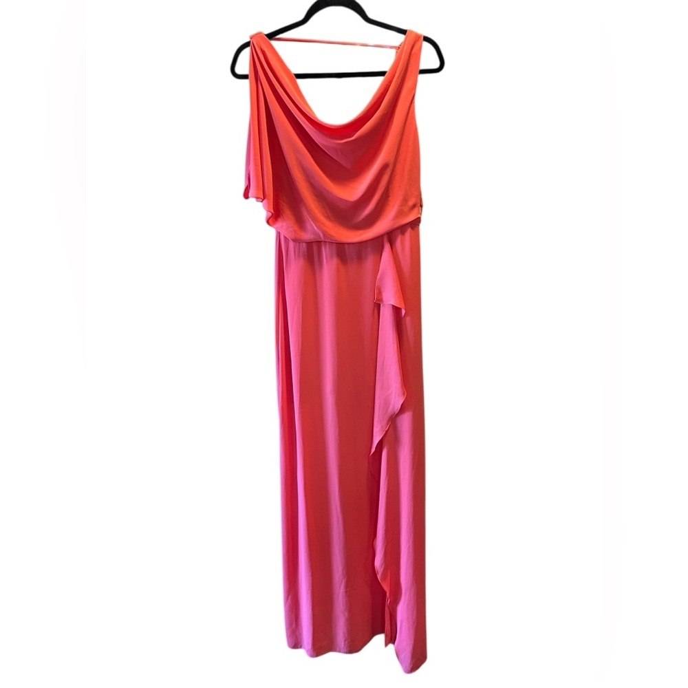 BCBGMaxAzria One Shoulder Coral Dress size 2